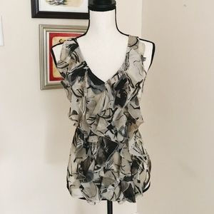 New York & Company Ruffle Blouse XS